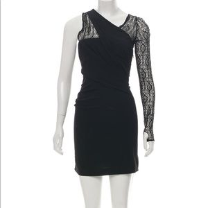 HELMUT LANG Asymmetrical Ruched Dress Black 8